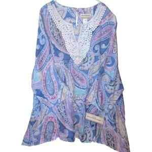 Alfred Dunner Women's Paisley Print Tunic Top 3X NWT